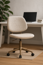 Bürostuhl – Bouclé-Stoff Beige
