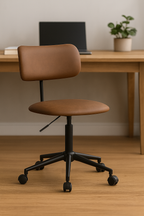 Bürostuhl – Kunstleder Dunkelbraun